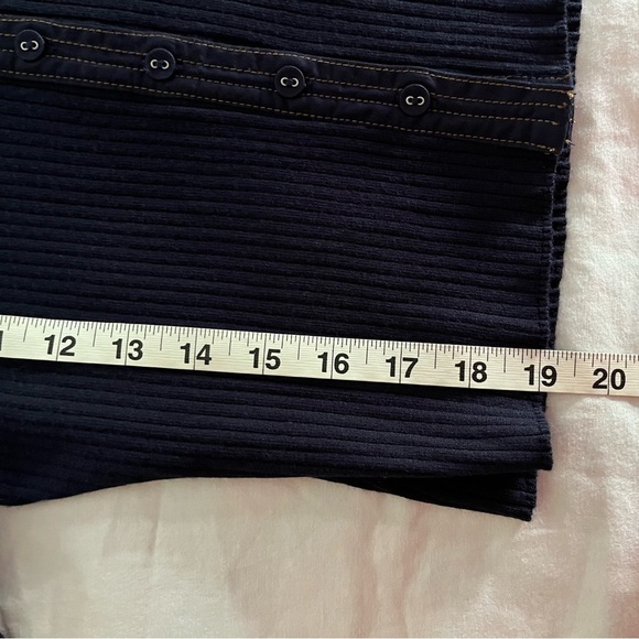 Sofie The Label Blue Exaggerated Puff Sleeve Cropped Button Up Blouse Sz  L EUC - Picture 10 of 16